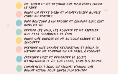 Tout doux liste à imprimer et à partager sans compter !!!